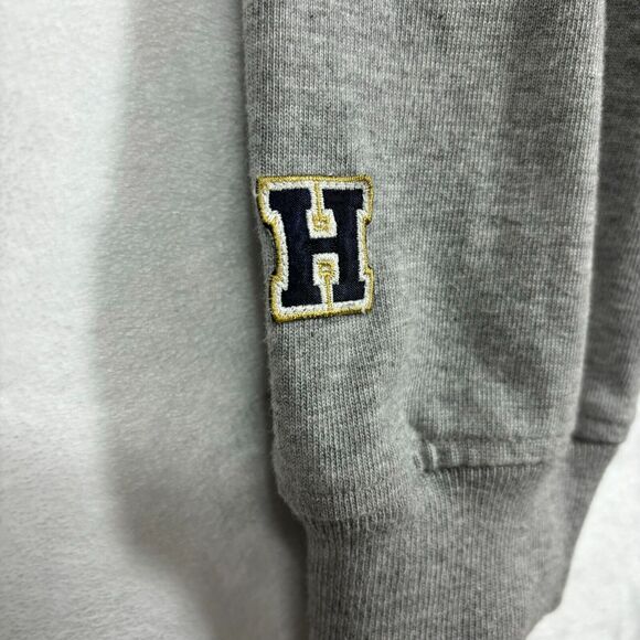 Vintage Tommy Hilfiger Rugby Shirt Men XL Gray Navy Athletic Long Sleeve 1/4 Zip - Picture 13 of 13